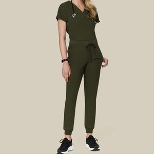 Mandala Scrubs Set Olive Green
